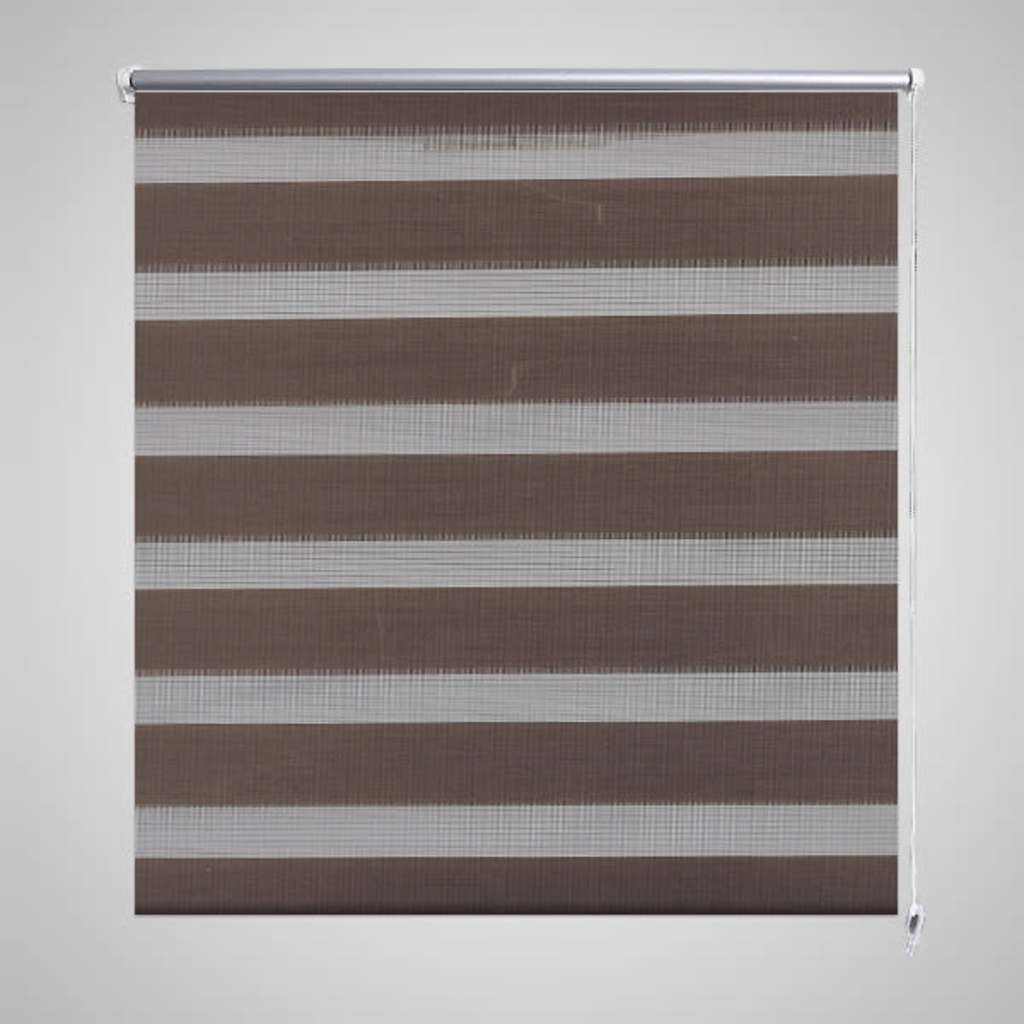Vidaxl Duo Roller Blind 40x100cm kava rjava