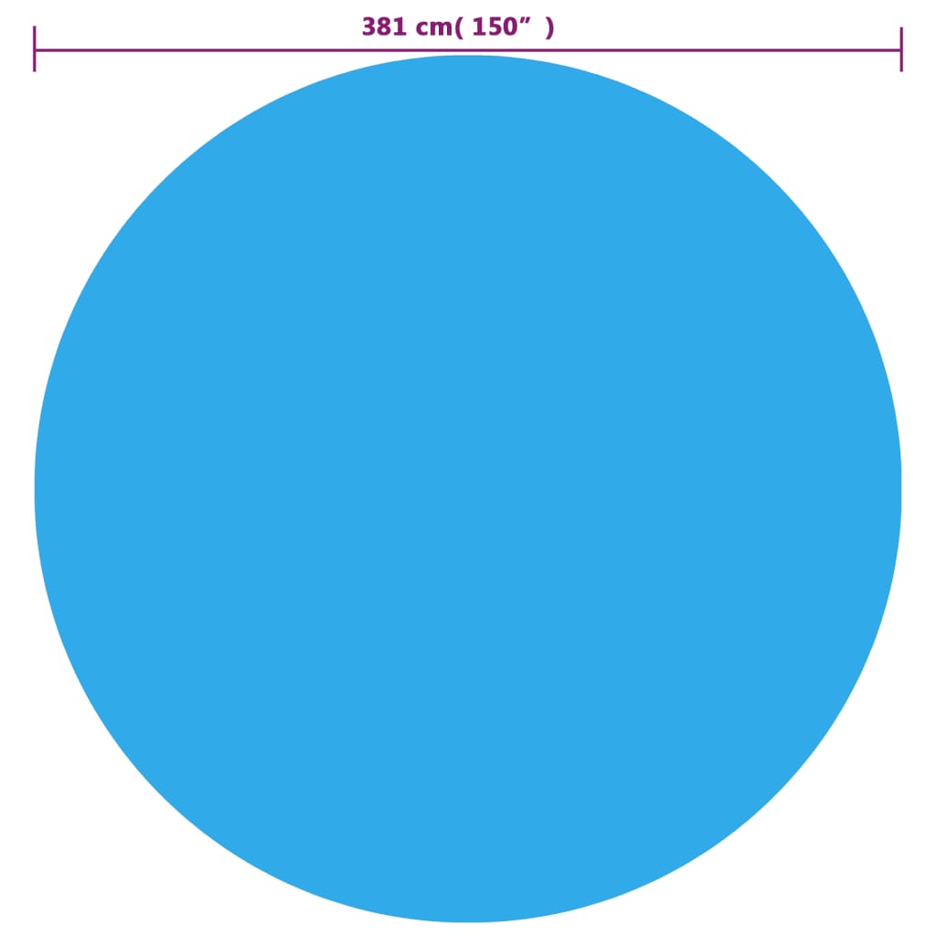 Vidaxl -Poolfolie schwimmt um 381 cm pe blau