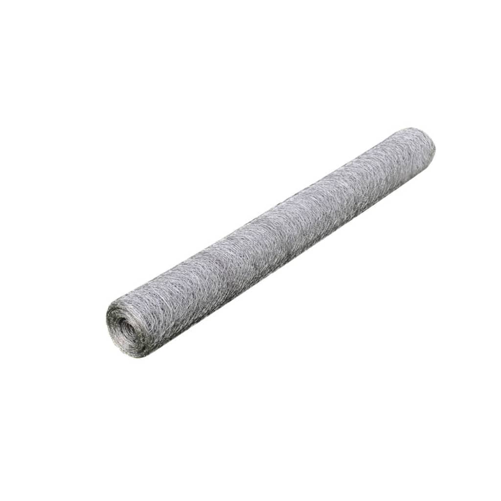 Vidaxl Poulet Fil 25x1 m Galvanisé en acier argenté coloré