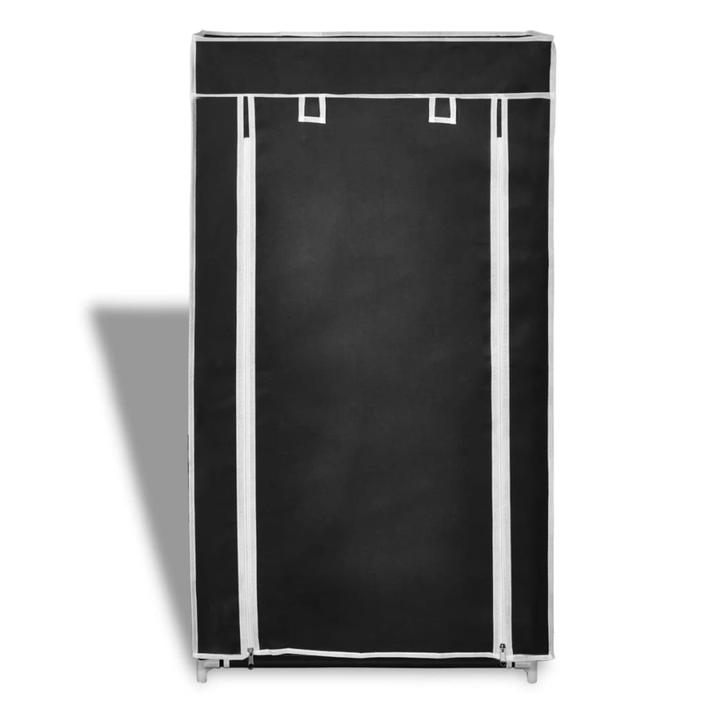 Skříň bot Vidaxl s krytem 58x28x106 Černá látka