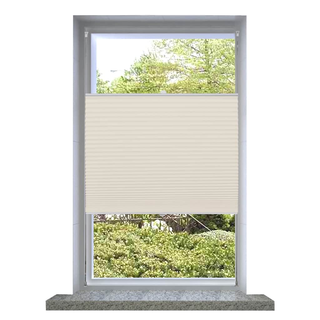 Vidaxl plisséjalind 90x100cm krém -