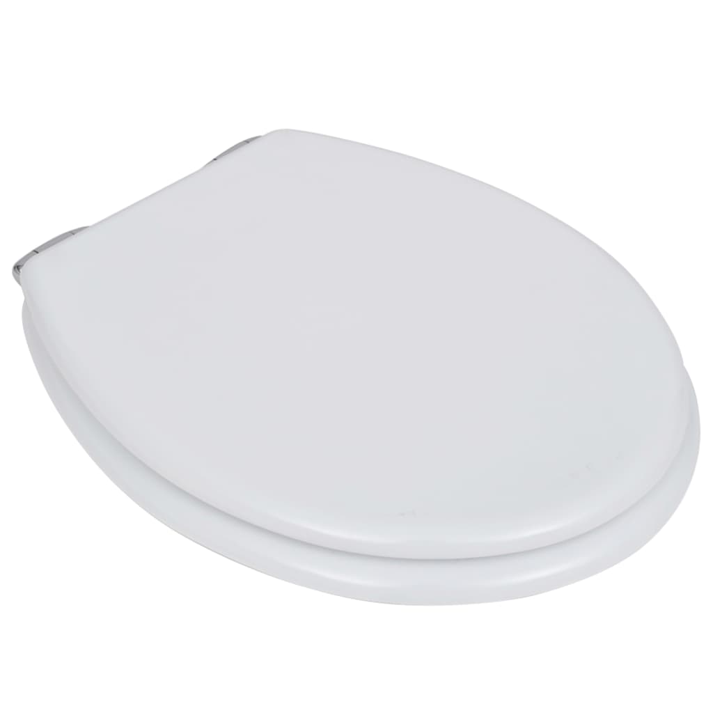 Vidaxl toaletní sedadlo Soft-Close Simple Design MDF bílá