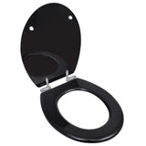 Vidaxl toaletní sedadlo Soft-Close Simple Design MDF černá