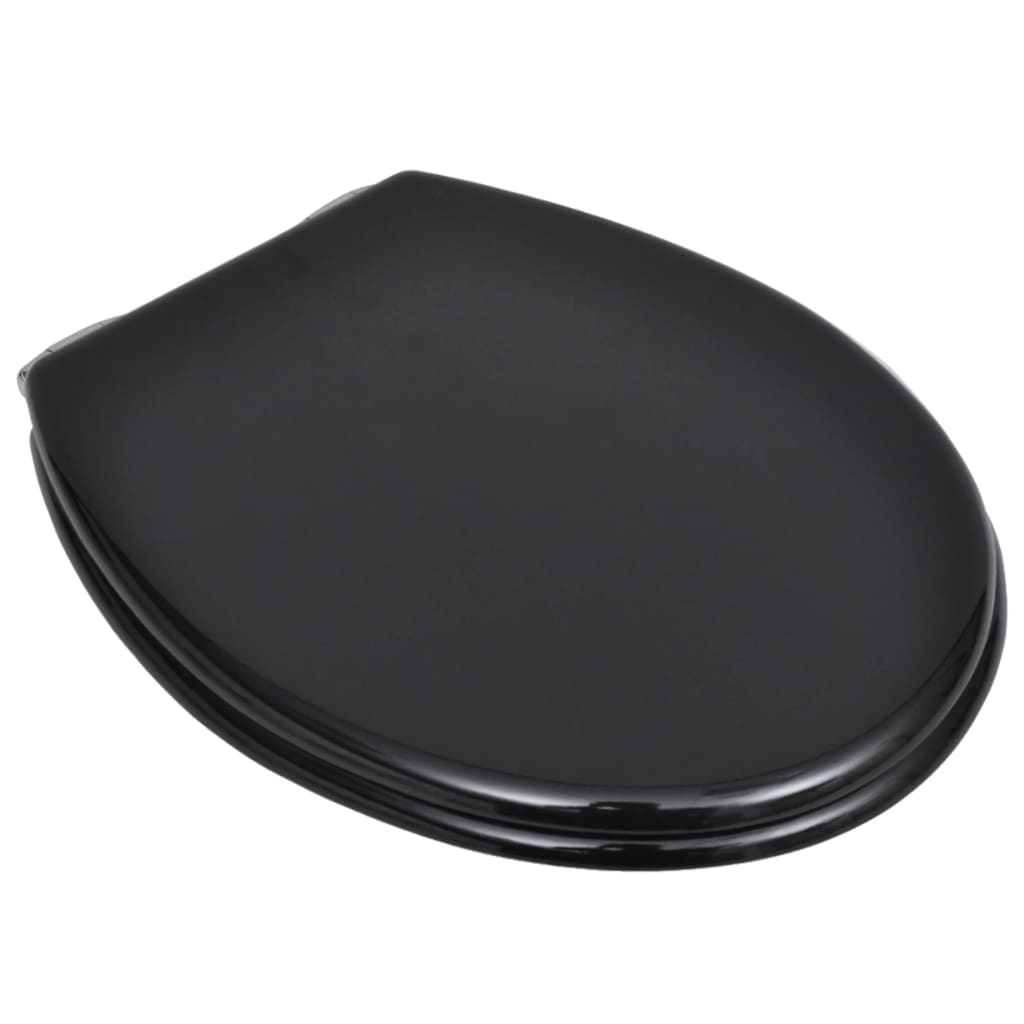 Vidaxl toaletní sedadlo Soft-Close Simple Design MDF černá