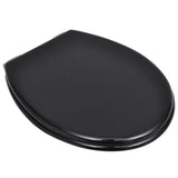 Vidaxl toaletní sedadlo Soft-Close Simple Design MDF černá