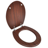 Vidaxl toaletní sedadlo jednoduchý design mdf hnědý