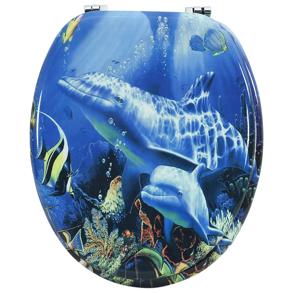 Vidaxl toaletni sedež Delphin MDF