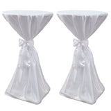 Kryt stolního stolu Vidaxl s Bow 80 cm bílý (2 kusy)