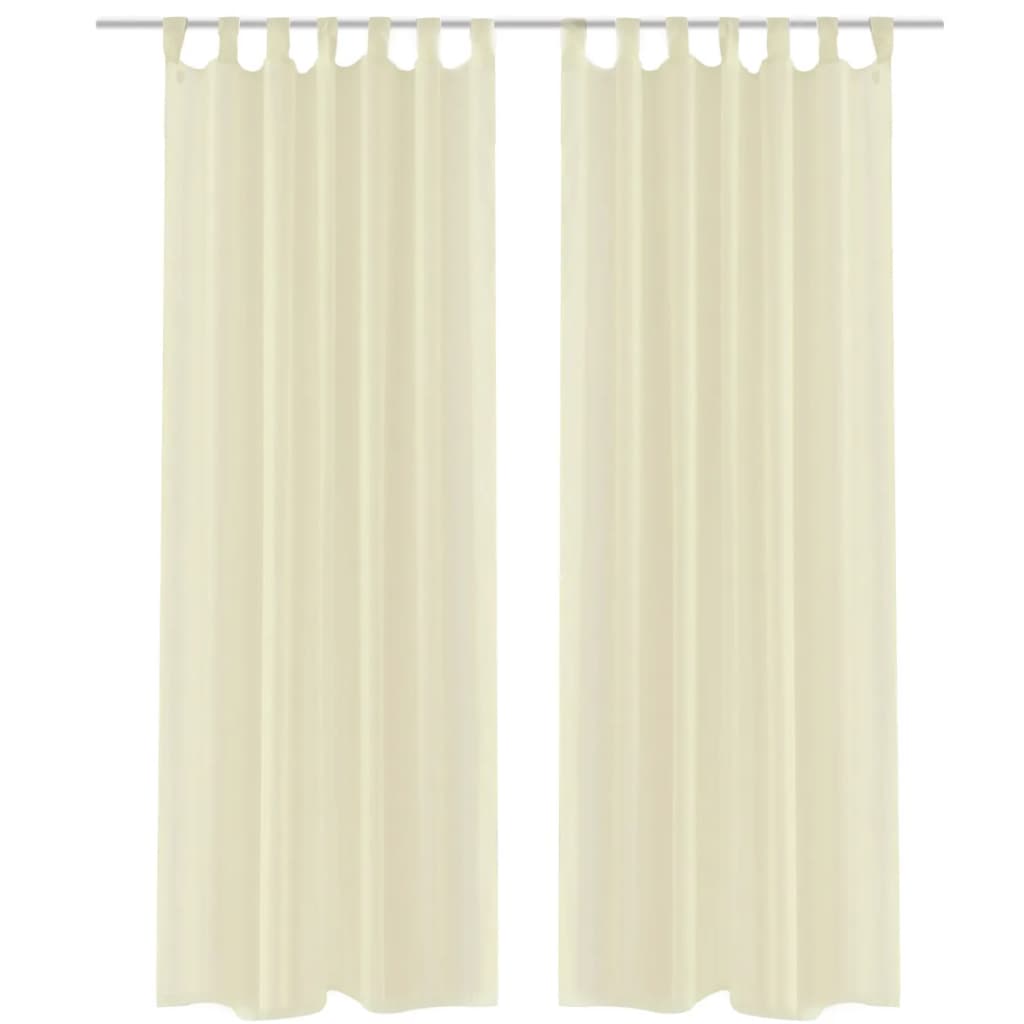Vidaxl záclony 2 St Prucent 140x225 cm crème