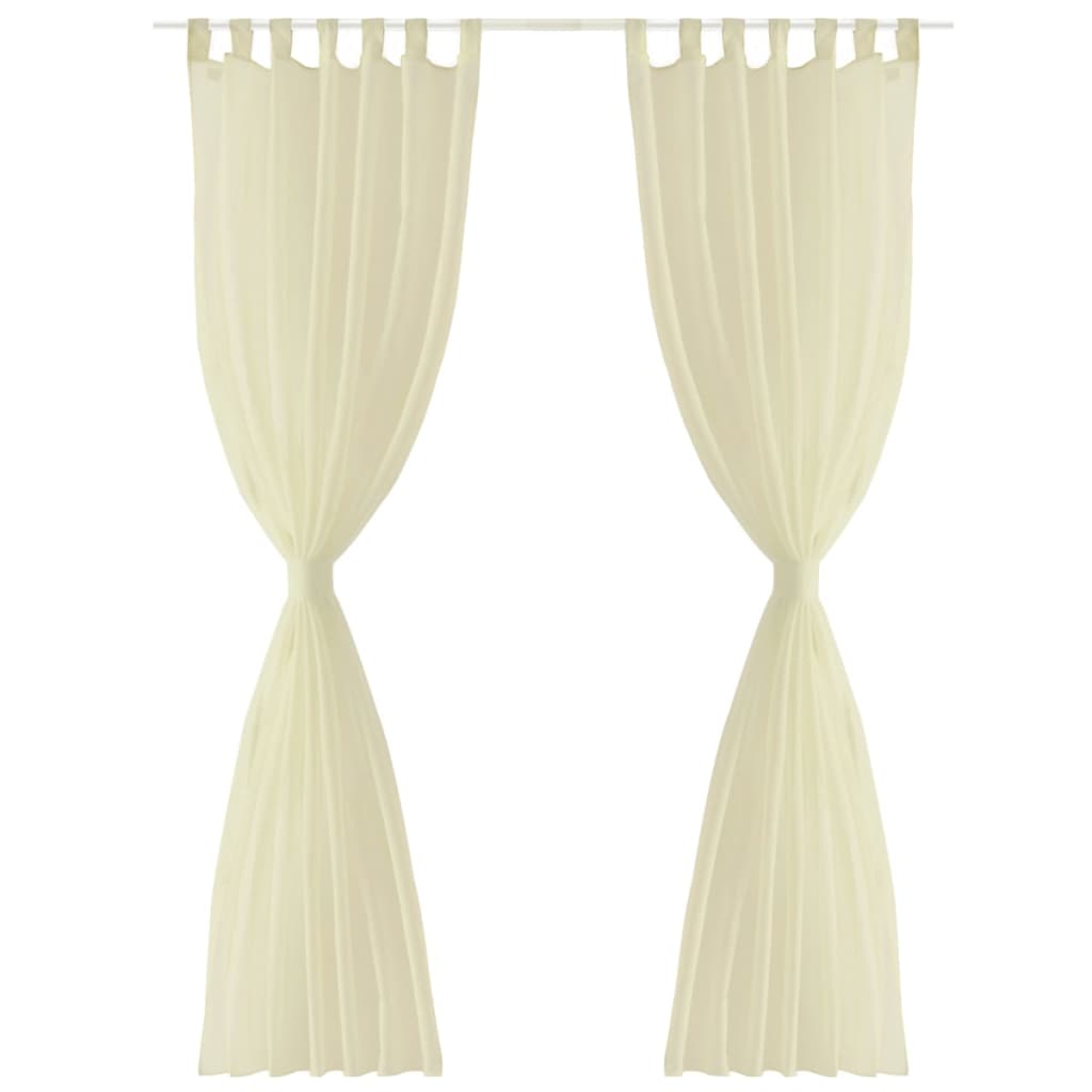 Vidaxl záclony 2 St Prucent 140x225 cm crème