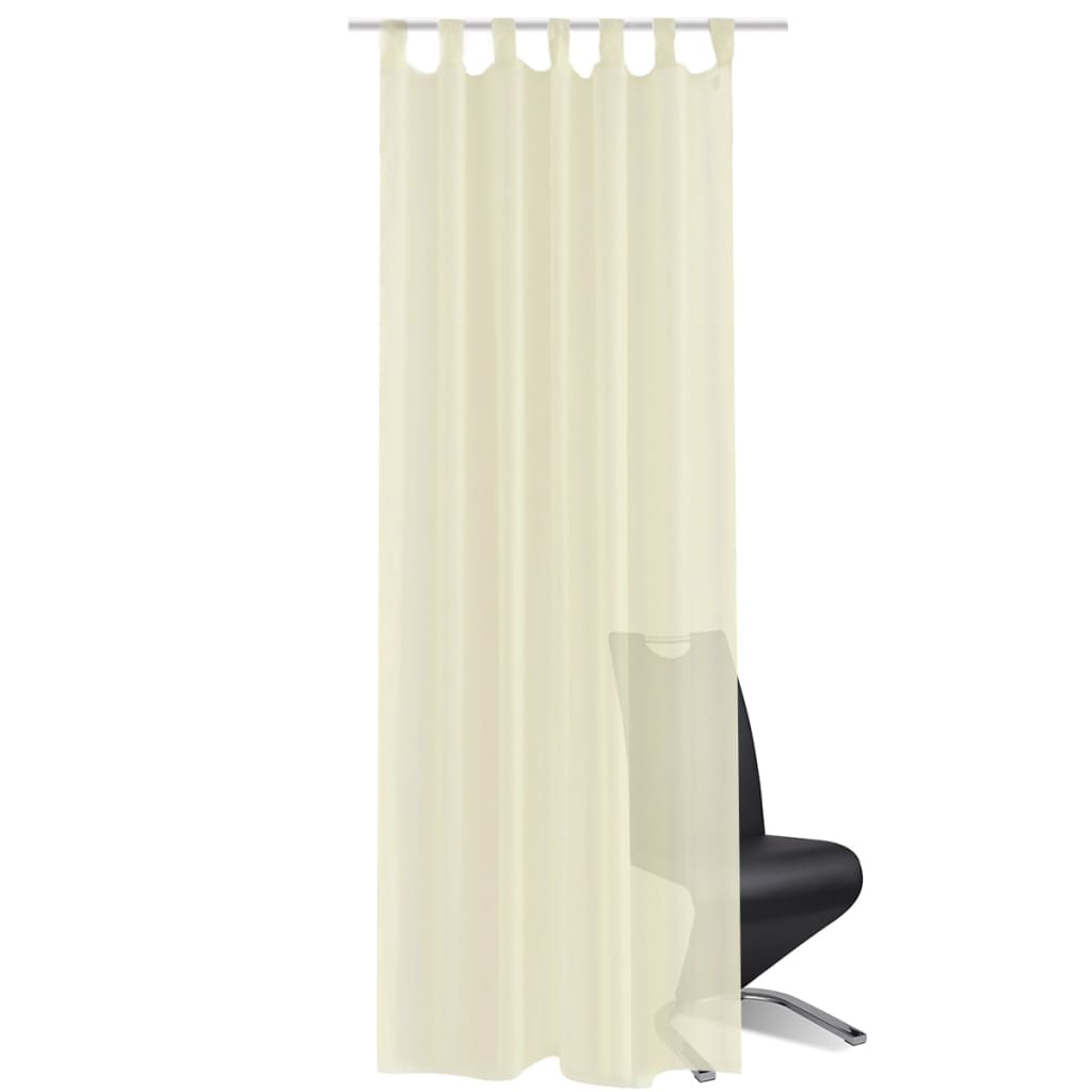 Vidaxl záclony 2 St Prucent 140x225 cm crème