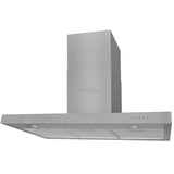 Cappuccio di estrattore Vidaxl piatto da 900 mm in acciaio inossidabile