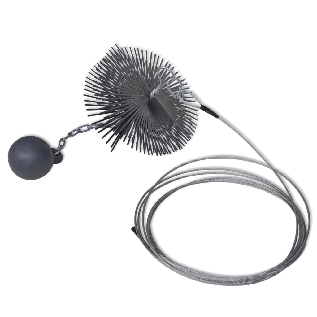 Cepillo de barrido de chimenea de Vidaxl alrededor de Ø 20 cm