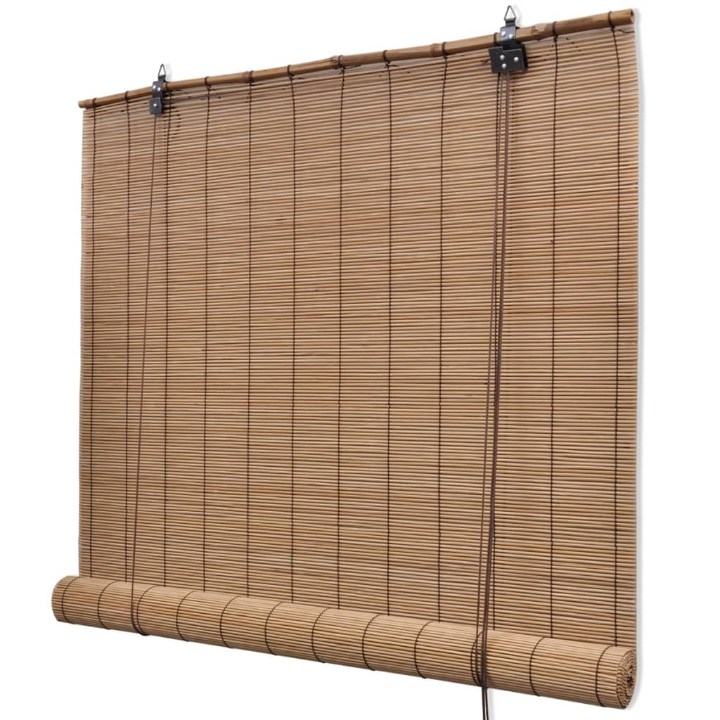 Vidaxl Roller Slepa 100x160 cm bambusova rjava