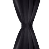 Vidaxl gardiner med metalringe 135 x 245 cm 2 stykker (sort)