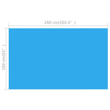 Vidaxl Pool Segel rechteckig 260 x 160 cm pe blau