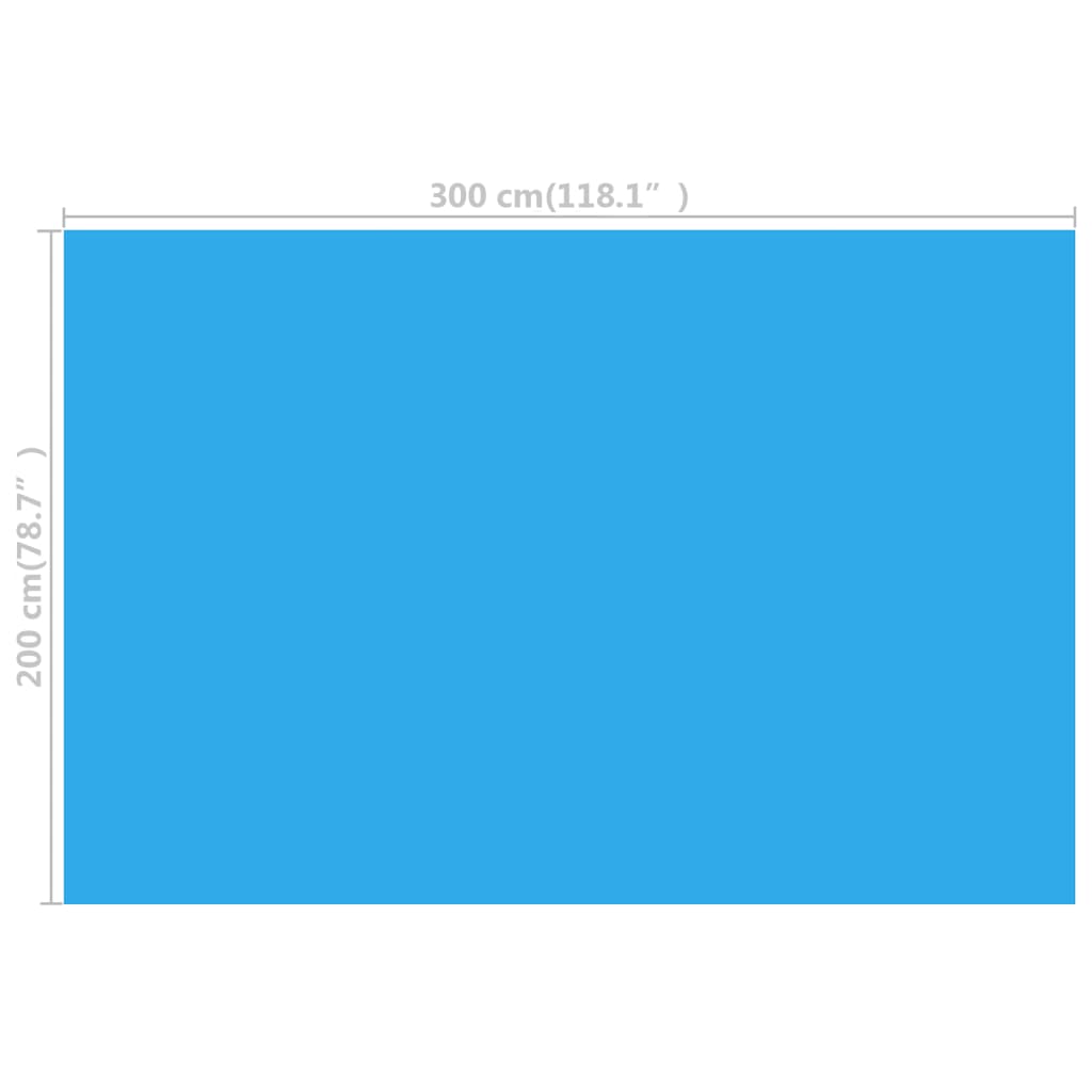 Vidaxl pool sail rectangular 300 x 200 cm PE blue