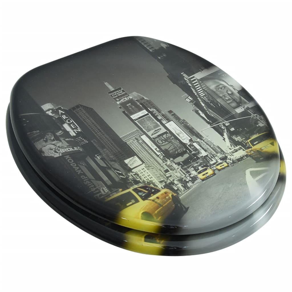 Vidaxl toaletní sedadlo z MDF s York Dessin