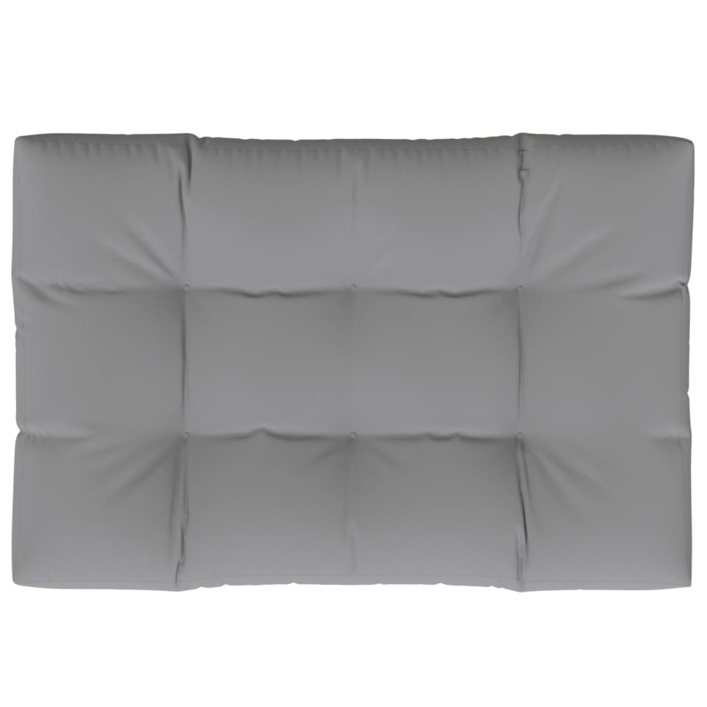 Vidaxl paleta polštář 120 x 80 x 12 cm tkanina šedá