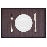 Vidaxl 6 placemats bambus 30 x 45 cm temno rjava