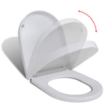 Asiento de inodoro Vidaxl de cierre suave con diseño de liberación rápida blanca