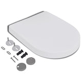 Asiento de inodoro Vidaxl de cierre suave con diseño de liberación rápida blanca