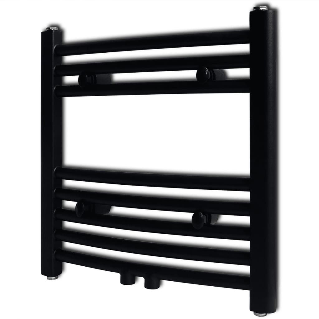 Radiátor ručníku Vidaxl Bend 480x480 mm černá