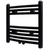 Radiátor ručníku Vidaxl Bend 480x480 mm černá