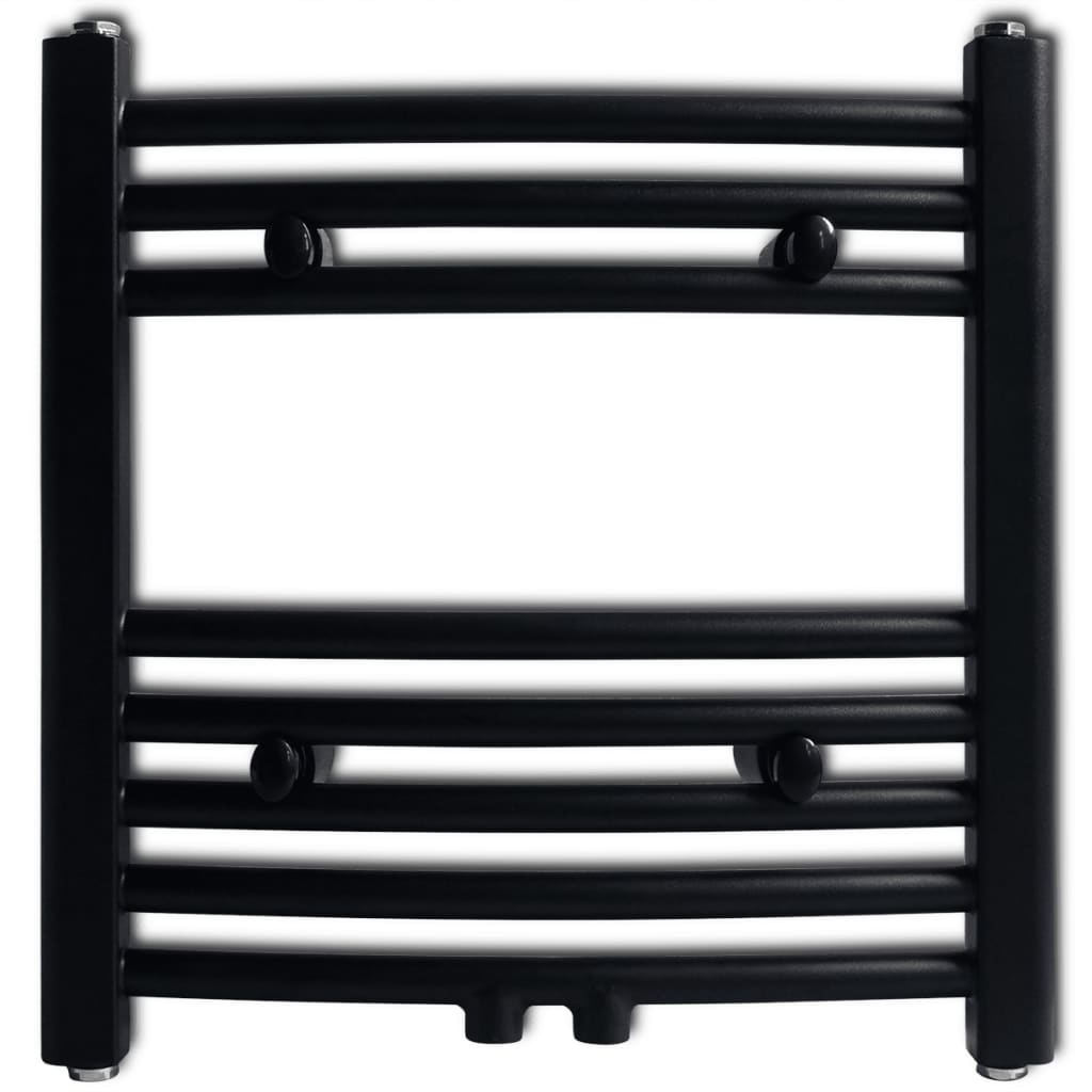 Radiátor ručníku Vidaxl Bend 480x480 mm černá