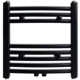 Radiátor ručníku Vidaxl Bend 480x480 mm černá