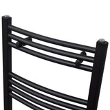 Radiátor ručníku Vidaxl Bend 480x480 mm černá
