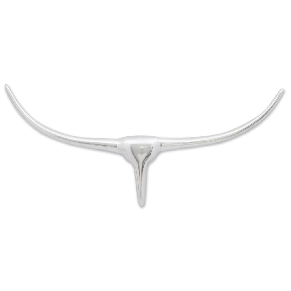 Hlava Vidaxl Bull pro stěnu hliník 72 cm stříbrná barva
