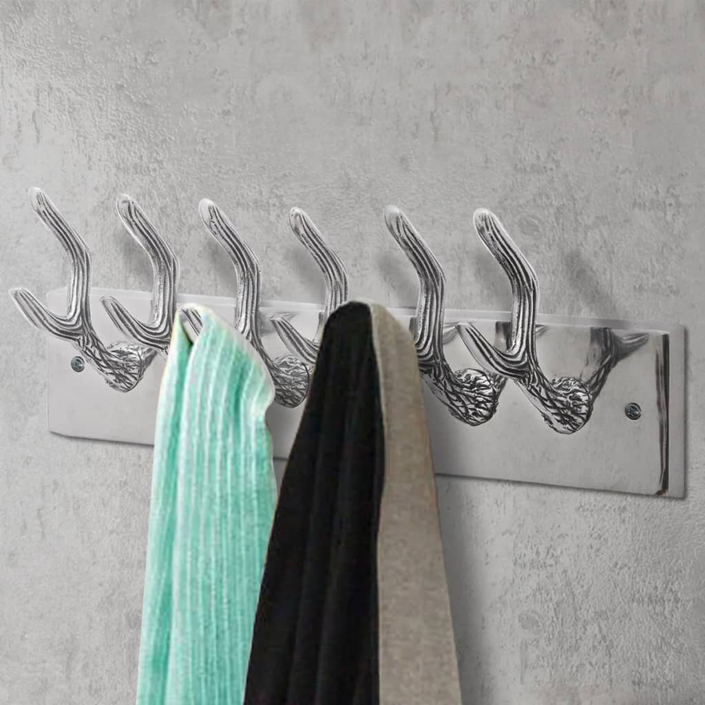 Vidaxl Aluminum Coat Rack Silver colored