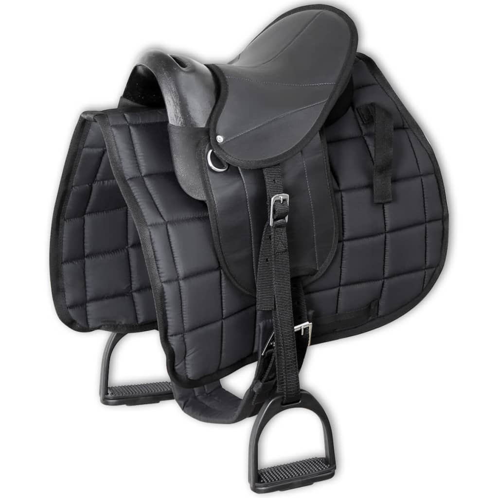 Vidaxl Pony saddle set 10 black