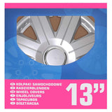 Proplus Hubcaps 4 St Cosmos 13 '' Srebrno obarvano