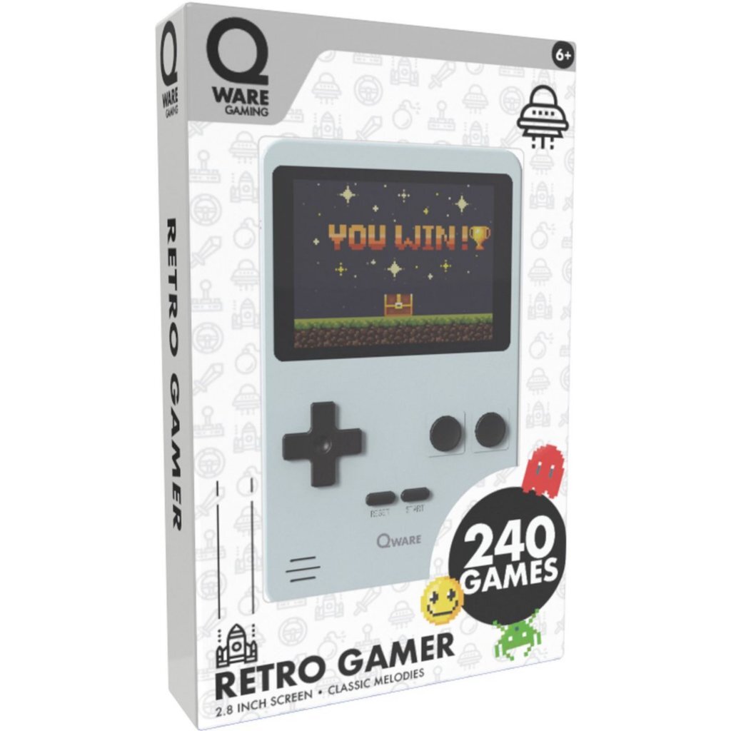 Overige merken qware retro spelcomputer 240 games grijs