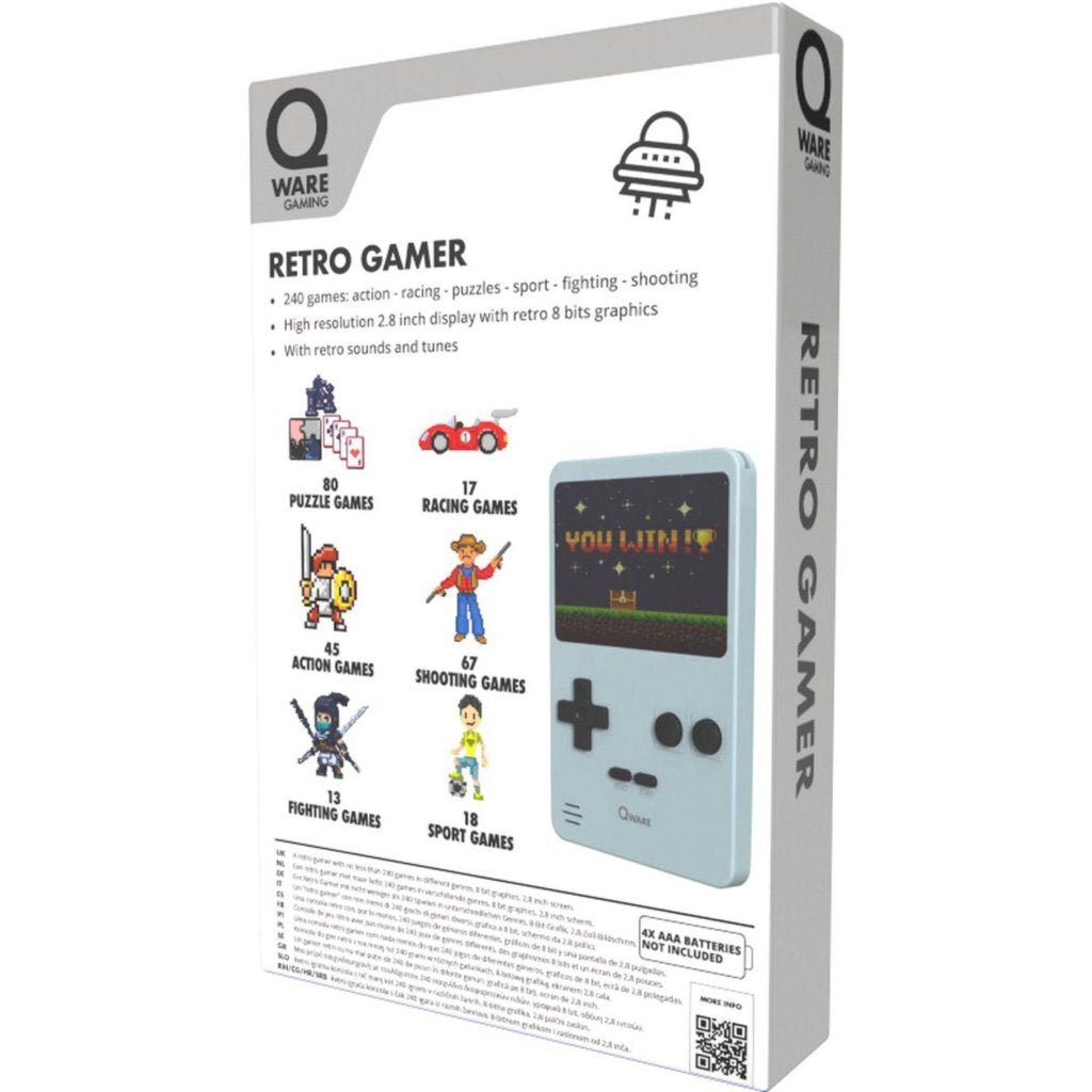 Overige merken qware retro spelcomputer 240 games grijs