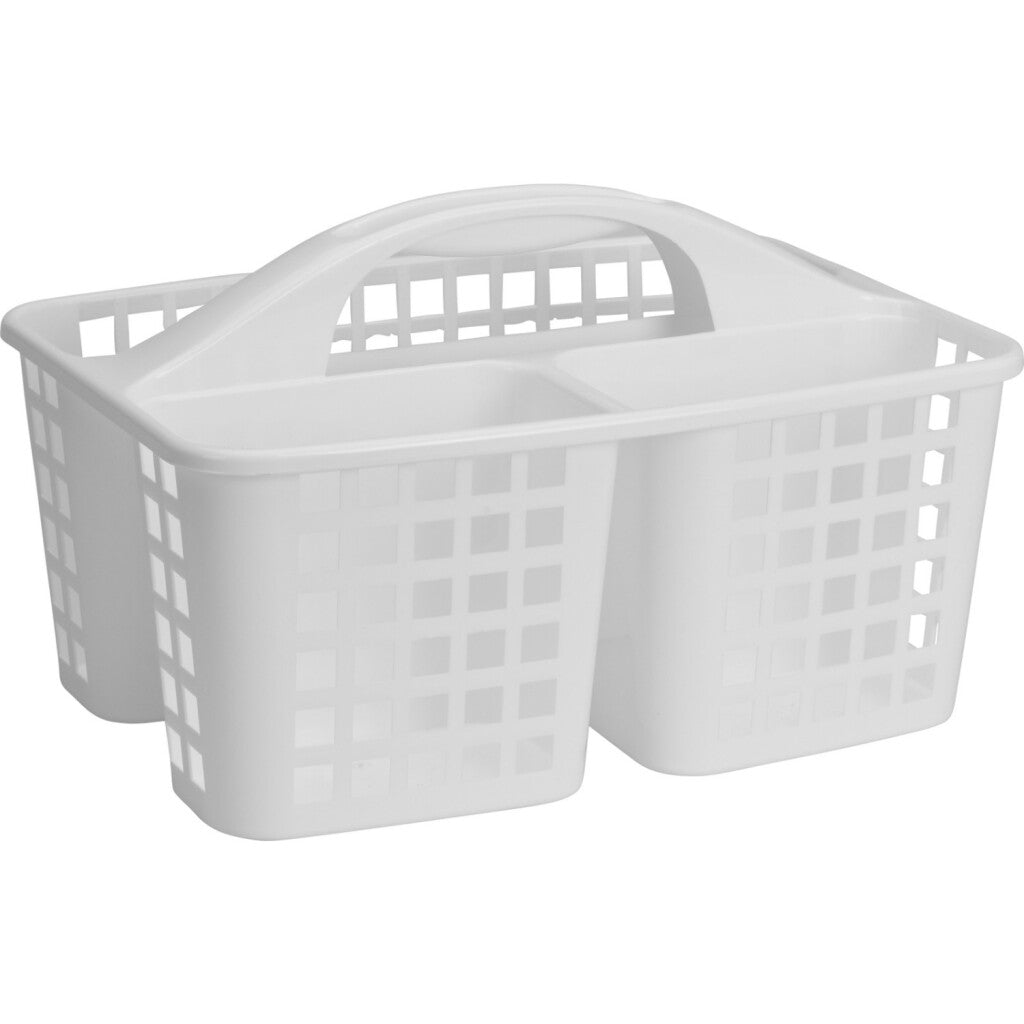 Excelente contenedor de almacenamiento de 3 y 3-Profesión con mango 31x23x18.5 cm de blanco