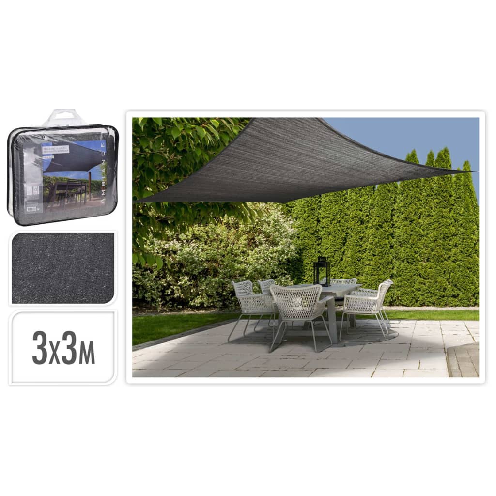 PROGARDEN PROGARDEN TAMBA PANTO SQUARE 3X3 M Grigio scuro