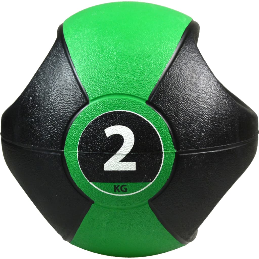 Pure2Improve pue2improve krogla z zdravilom z ročaji 2 kg zelena