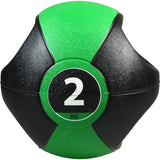 Pure2Improve pue2improve krogla z zdravilom z ročaji 2 kg zelena