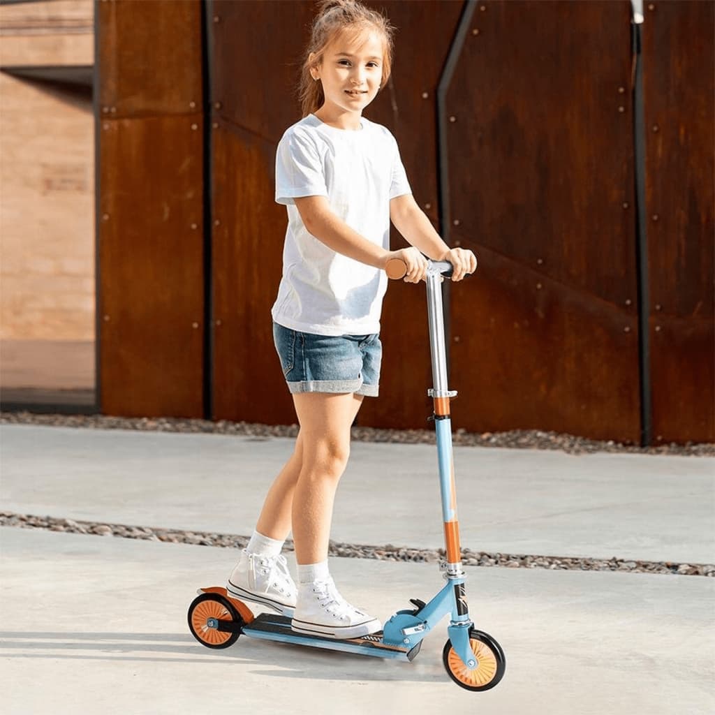 XQ Max Step Slopble s nožní brzdou modrou a oranžovou