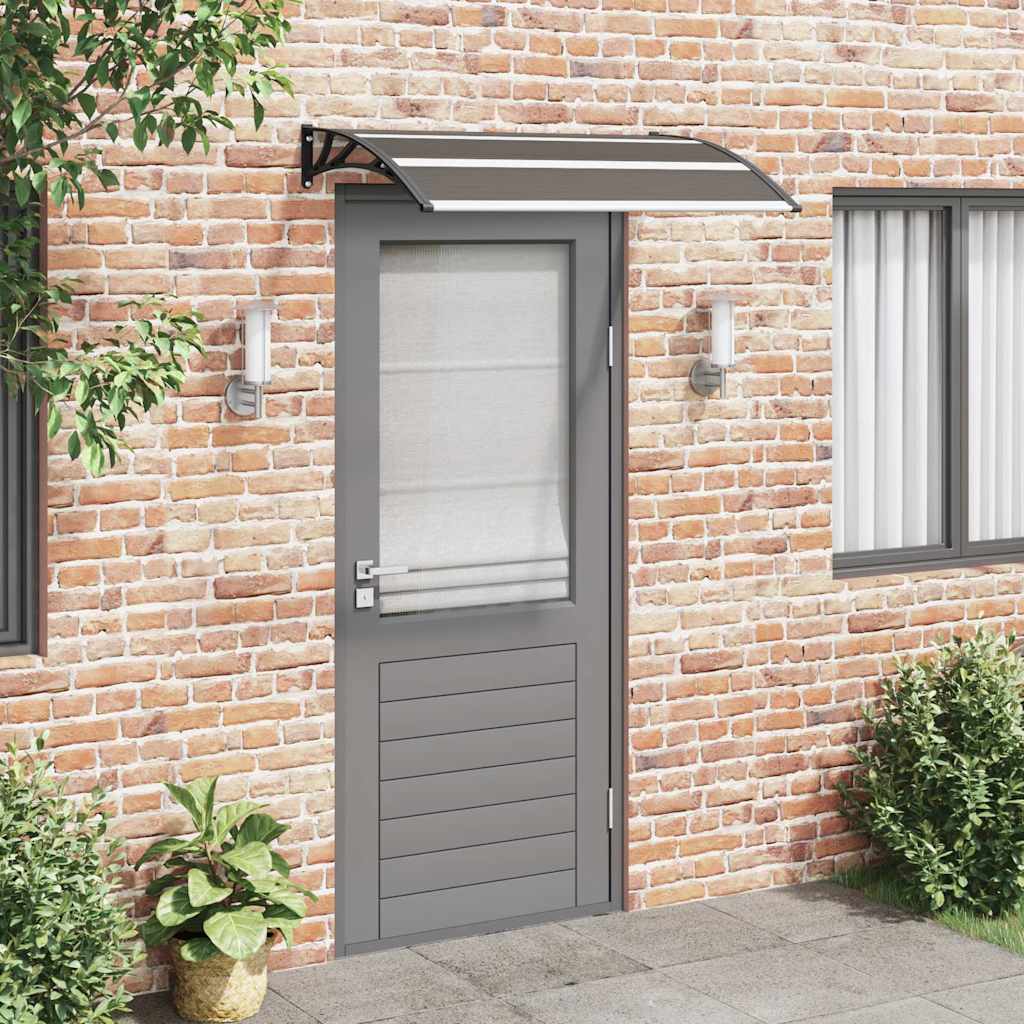 Vidaxl Door Canopy 120x75 cm pc sort sort