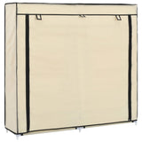 Skříň boty Vidaxl s krytem 115x28x110 cm tkanin crème