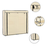 Skříň boty Vidaxl s krytem 115x28x110 cm tkanin crème