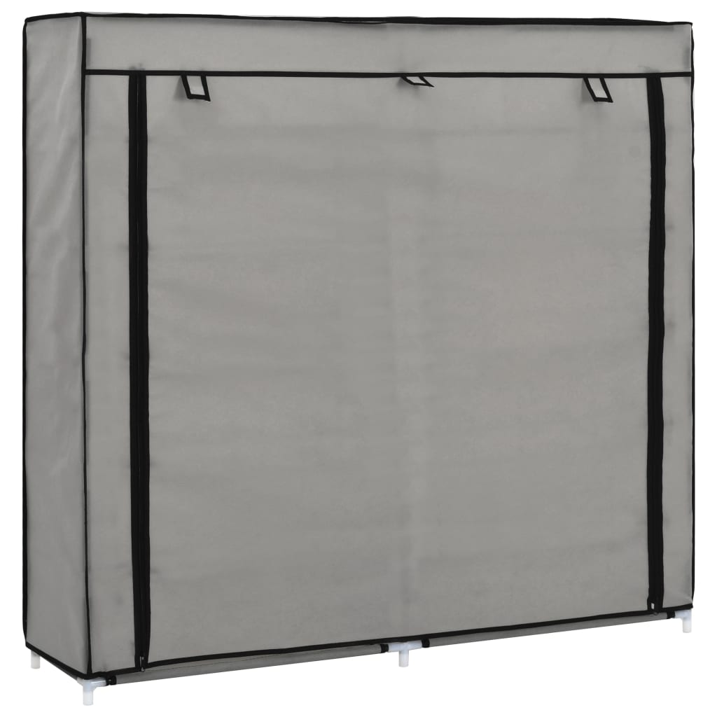 Skříň bot Vidaxl s krytem 115x28x110 cm tkanina šedá