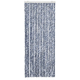 Vidaxl vliegengordijn 56x185 cm chenille blauw, wit en zilver