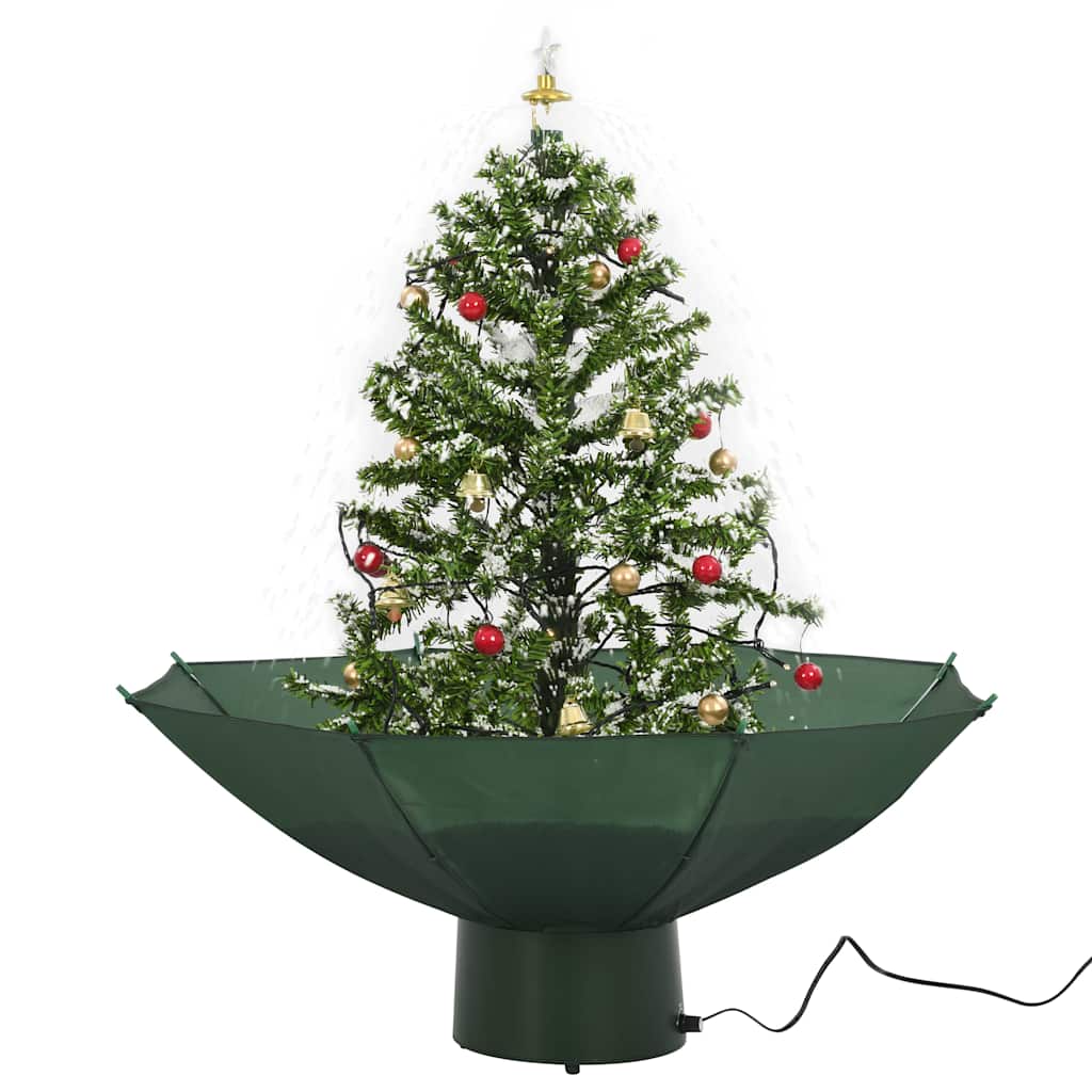 Vidaxl Weihnachtsbaum schneit mit Regenschirme 75 cm Grün