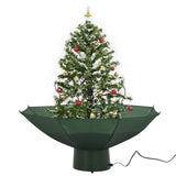 Vidaxl Weihnachtsbaum schneit mit Regenschirme 75 cm Grün