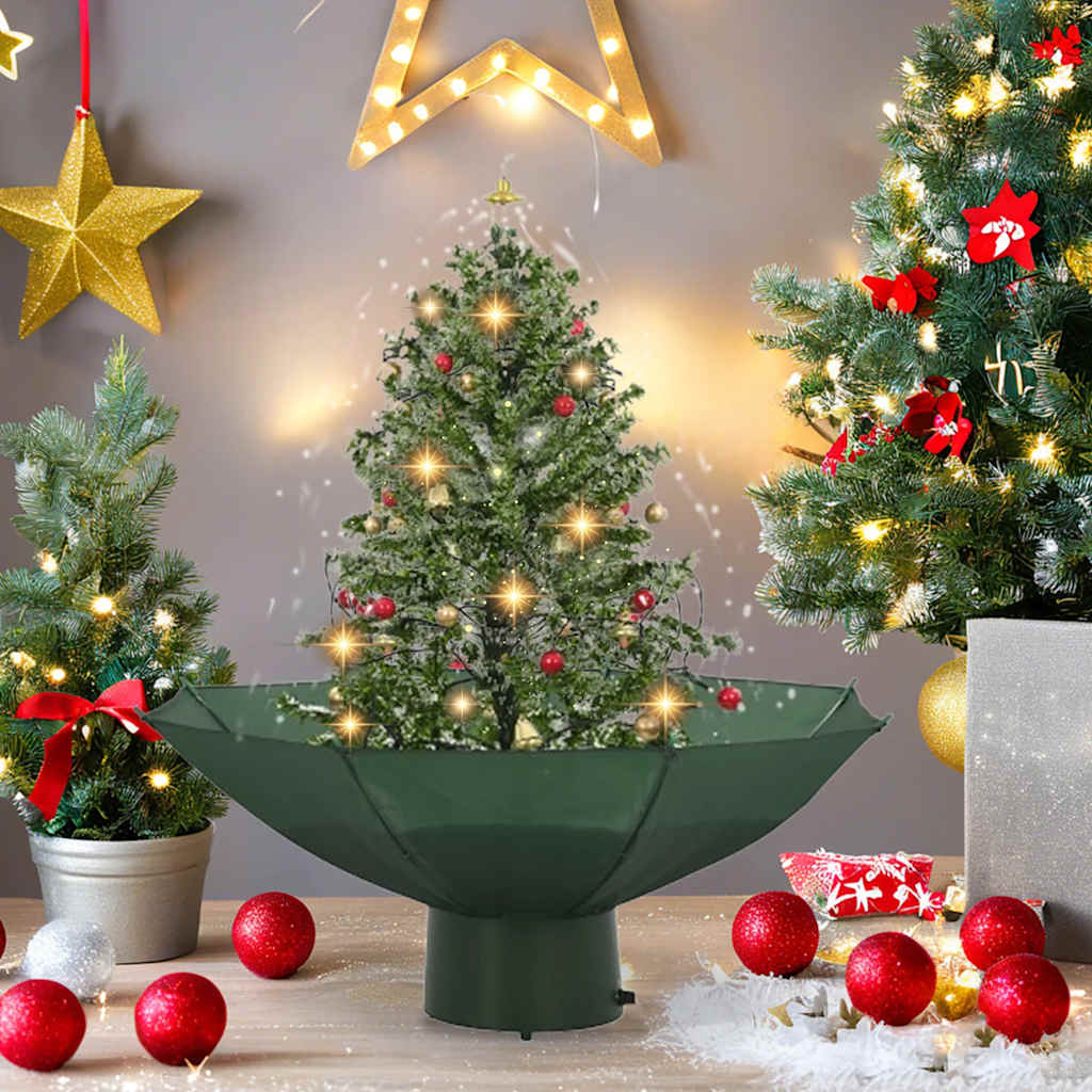 Vidaxl Weihnachtsbaum schneit mit Regenschirme 75 cm Grün